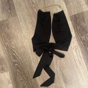 Black Halter open back top